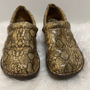 Bolo by Born  Faux Snakeskin print Slide On Wedge